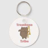 Trombone Tribe Cute Cat Pink Letters キーホルダー (裏面)