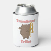 Trombone Tribe Funny Kawaii Cat Pink Letters 缶クーラー (缶正面)