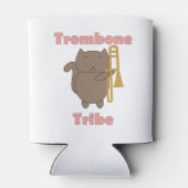 Trombone Tribe Funny Kawaii Cat Pink Letters 缶クーラー (裏面)