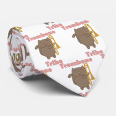 Trombone Tribe Funny Kitty Cat Pattern ネクタイ (ロール)