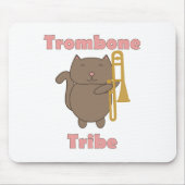 Trombone Tribe Kawaii Cat Pink Letters マウスパッド (正面)
