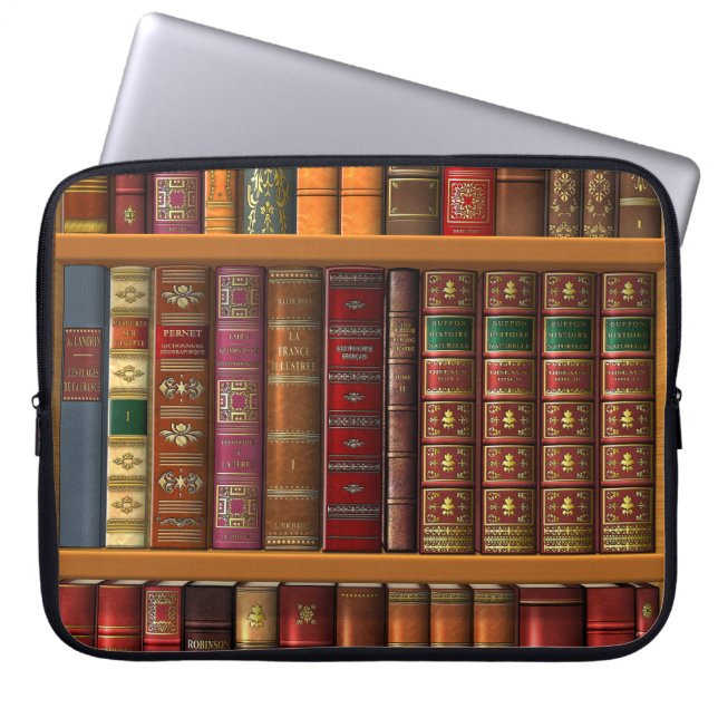 Trompe - l ' oeil "フランスのな図書館"。 ラップトップスリーブ (正面)