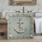 Trompe L'oeil Marine Life Anchor ID1190c タイル