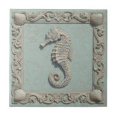 Trompe L'oeil Marine Life Seahorse ID1190g タイル (正面)