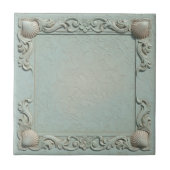 Trompe L'oeil Marine Life Shell Border 2 ID1190j タイル (正面)