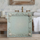 Trompe L'oeil Marine Life Shell Border 2 ID1190j タイル