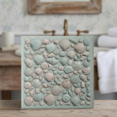 Trompe L'oeil Marine Life Shell Mosaic ID1190a タイル