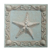 Trompe L'oeil Marine Life Starfish ID1190h タイル (正面)