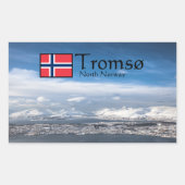 Tromsoノルウェーお土産 長方形シール (正面)