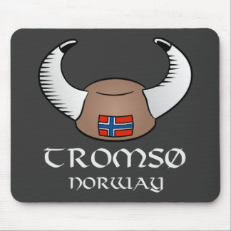 Tromsoノルウェーのバイキングの帽子 マウスパッド