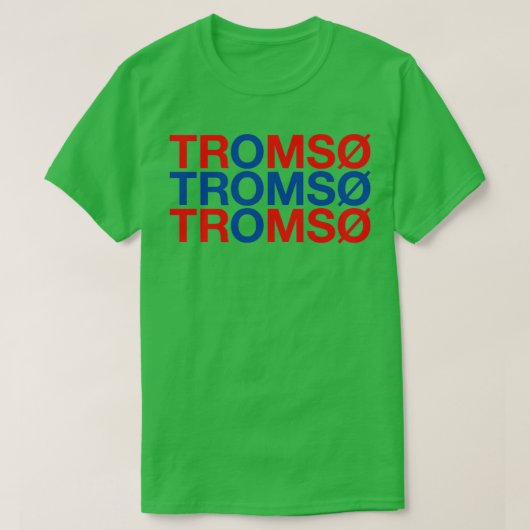 TROMSOノルウェー国旗 Tシャツ (デザイン正面)