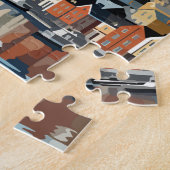 Tromsoノルウェー旅行アートヴィンテージ ジグソーパズル (側面)