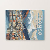 Tromsoノルウェー旅行アートヴィンテージ ジグソーパズル (横)