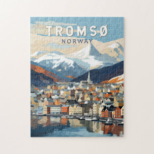 Tromsoノルウェー旅行アートヴィンテージ ジグソーパズル