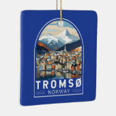 Tromsoノルウェー旅行アートヴィンテージ セラミックオーナメント (右)