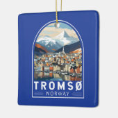 Tromsoノルウェー旅行アートヴィンテージ セラミックオーナメント (左)