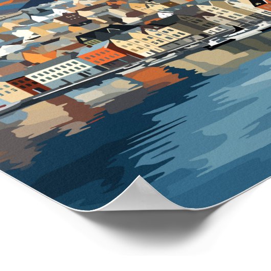 Tromsoノルウェー旅行アートヴィンテージ ポスター (角)