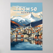 Tromsoノルウェー旅行アートヴィンテージ ポスター (正面)