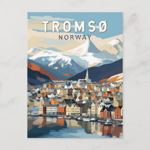 Tromsoノルウェー旅行アートヴィンテージ ポストカード