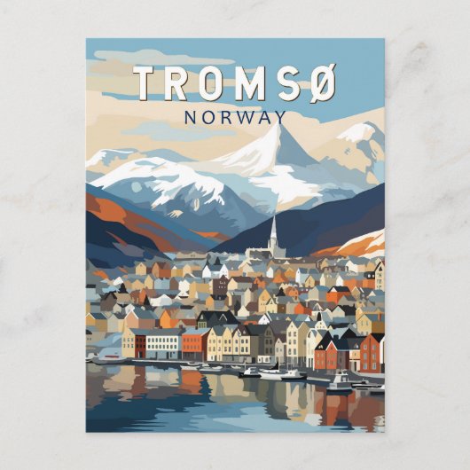 Tromsoノルウェー旅行アートヴィンテージ ポストカード (正面)