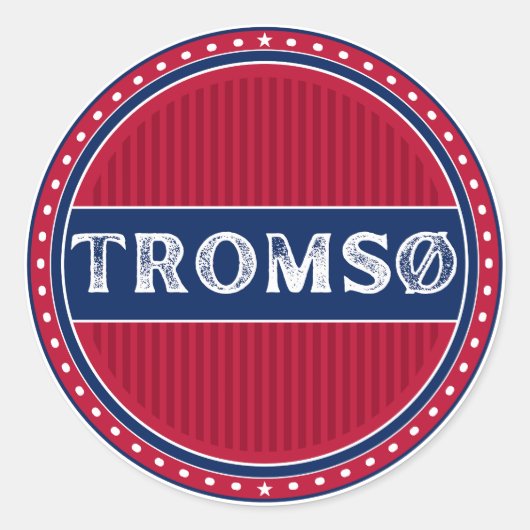 Tromsø City Pride Emblem – Norwegian Identity ラウンドシール (正面)