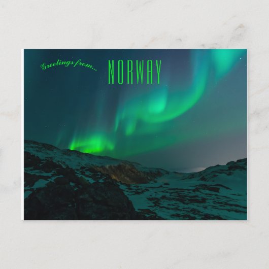 Tromso Norwayの北方灯 ポストカード (正面)