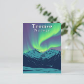 Tromsø Norway Northern Lights Aurora Borealis ポストカード (スタンド正面)