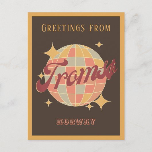 Tromso Tromsoノルウェーレトロヴィンテージはがき ポストカード (正面)