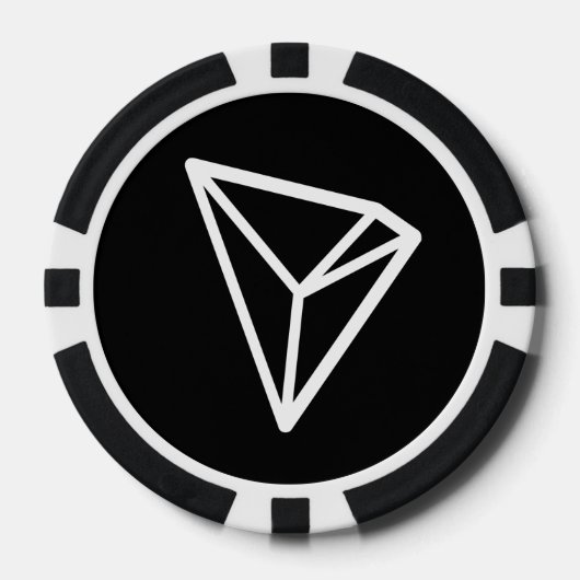 TRON TRXロゴトランプのポーカーチップ ポーカーチップ (正面)