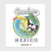 Troncones Mexicoレトロロゴの探索 シール (シート)