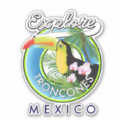 Troncones Mexicoレトロロゴの探索 シール (正面)