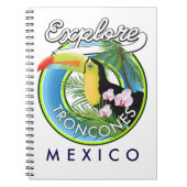 Troncones Mexicoレトロロゴの探索 ノートブック (正面)