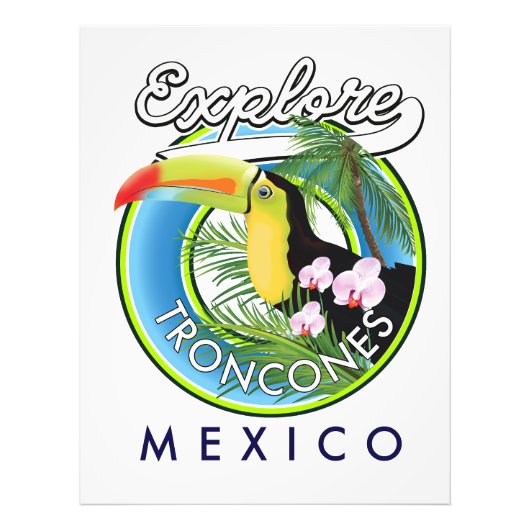 Troncones Mexicoレトロロゴの探索 フォトプリント (正面)