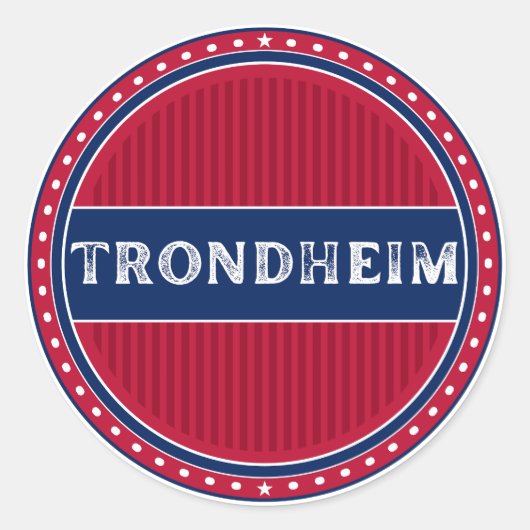 Trondheim City Pride Emblem – Norwegian Identity ラウンドシール (正面)