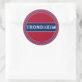 Trondheim City Pride Emblem – Norwegian Identity ラウンドシール (バッグ)