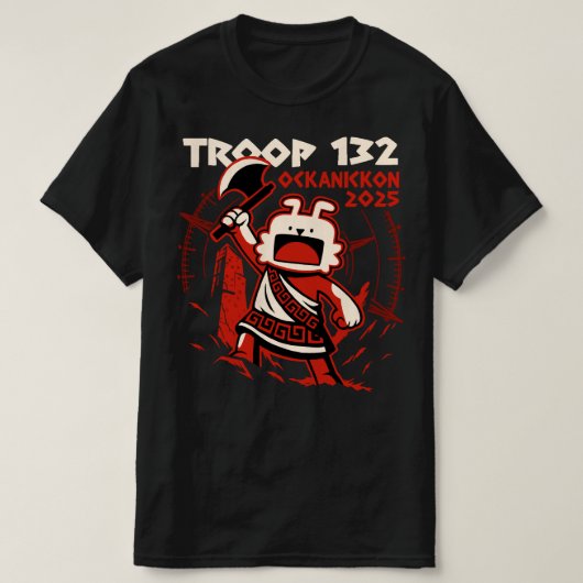 Troop 132 Ockanickon クラスB Tシャツ (デザイン正面)