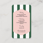 Troop Beverly Hillsバチェロレッテ旅程インサート 名刺 (裏面)