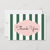 Troop Beverly Hills Pink & Green Thank You サンキューカード (正面)