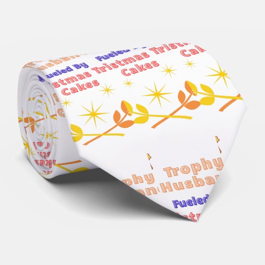 Trophy Husband Fueled by Christmas Tree Cakes ネクタイ (ロール)