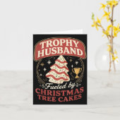 Trophy Husband Fueled By Christmas Tree Cakes Funn カード (黄色い花)