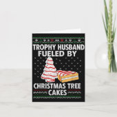 Trophy Husband Fueled By Christmas Tree Cakes Funn カード (正面)