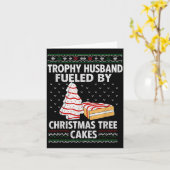 Trophy Husband Fueled By Christmas Tree Cakes Funn カード (黄色い花)