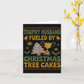 Trophy Husband Fueled By Christmas Tree Cakes Ugly カード (黄色い花)