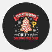 Trophy Husband Fueled By Tree Cake Snacks ラウンドシール (正面)