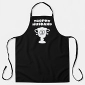Trophy Husband funny kitchen apron for men エプロン (正面)