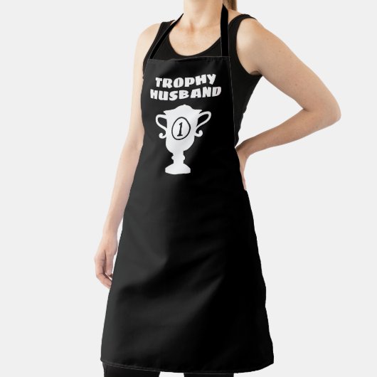 Trophy Husband funny kitchen apron for men エプロン (インサイチュ)