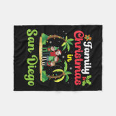 Tropiとサン祝ディエゴの家族のクリスマス フリースブランケット (正面(横))