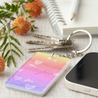 Tropic Heart Chain Glow Keychain キーホルダー