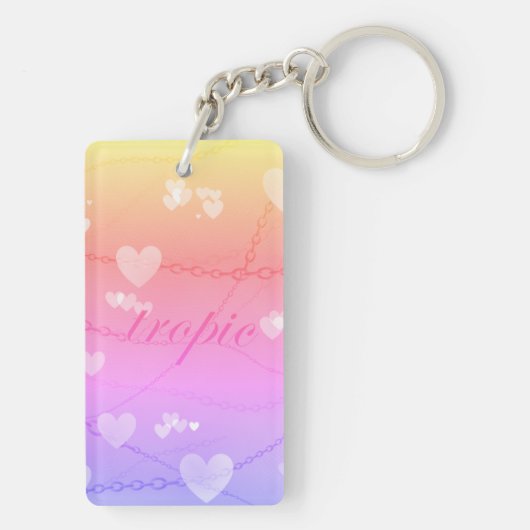 Tropic Heart Chain Glow Keychain キーホルダー (裏面)