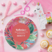 Tropic like its hot orange tropical bachelorette  ペーパープレート (パーティー)